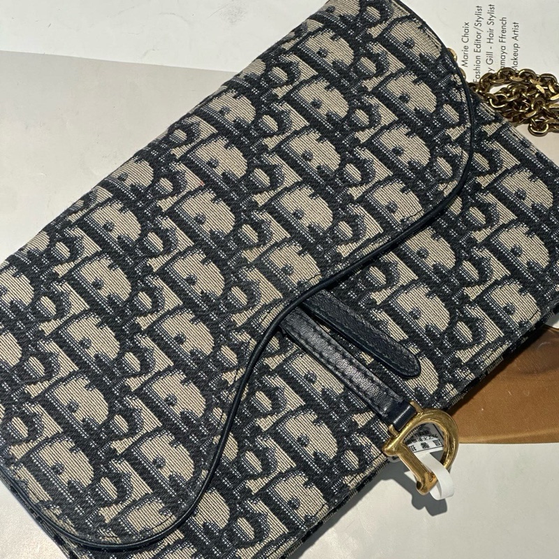 DIOR/迪奧 經典老花馬鞍包大號woc包-5