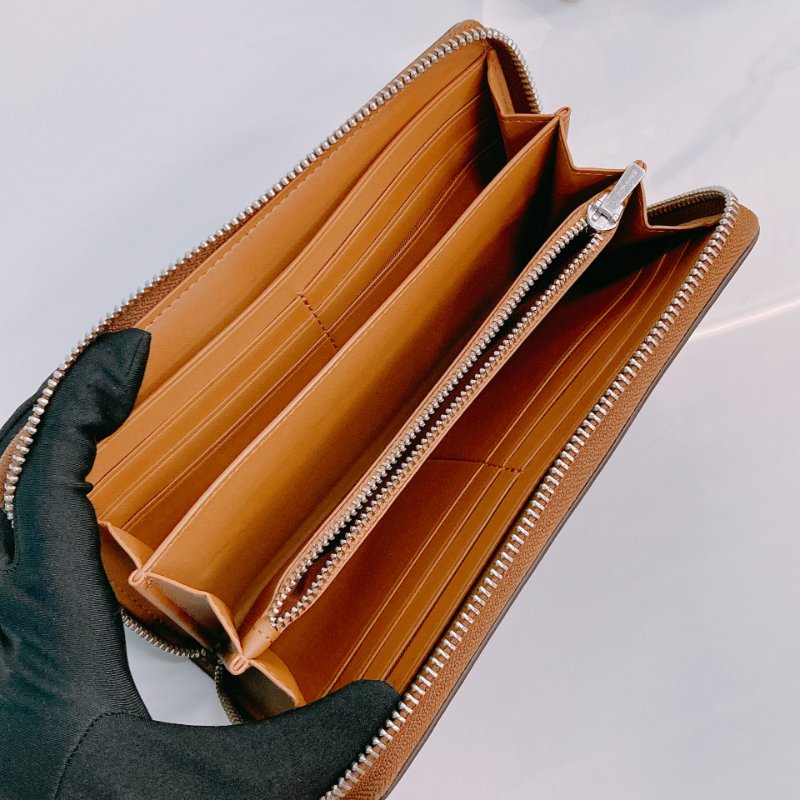 MS0547 Coach 蔻馳 拉鏈 長銀包 帆布 啡色 銀扣 Zip Around Long Wallet Canvas Brown x PHW-13