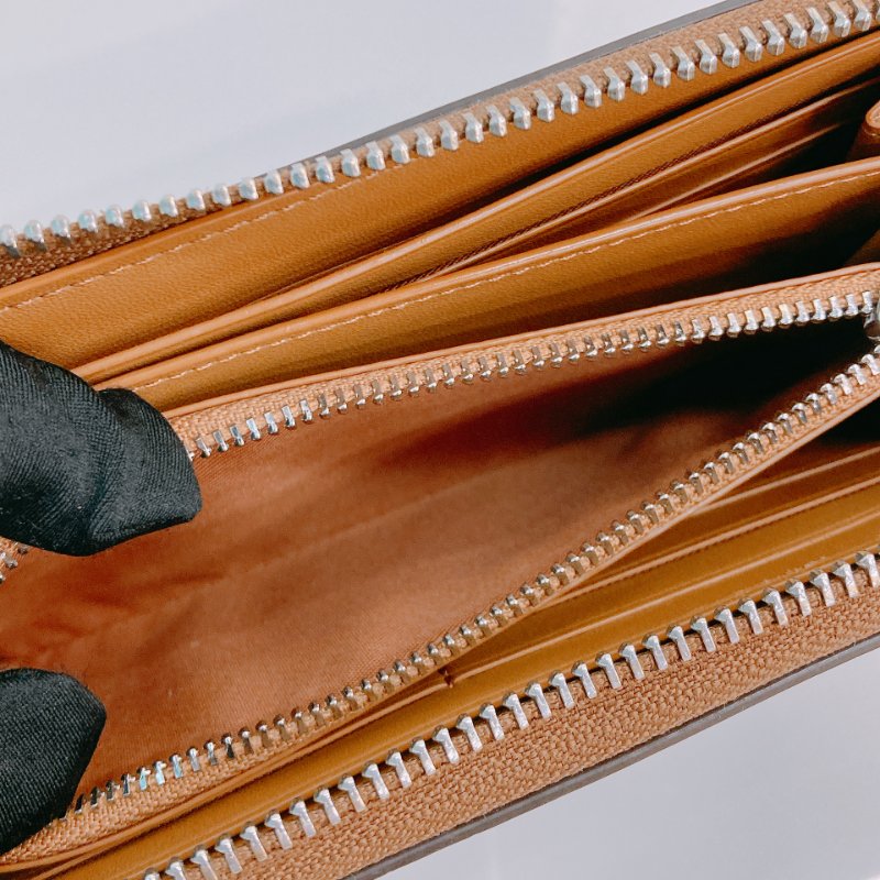 MS0547 Coach 蔻馳 拉鏈 長銀包 帆布 啡色 銀扣 Zip Around Long Wallet Canvas Brown x PHW-14