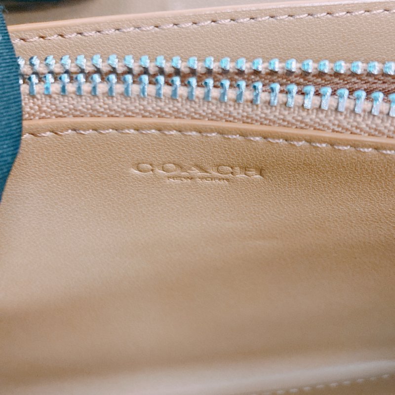 MS0547 Coach 蔻馳 拉鏈 長銀包 帆布 啡色 銀扣 Zip Around Long Wallet Canvas Brown x PHW-15
