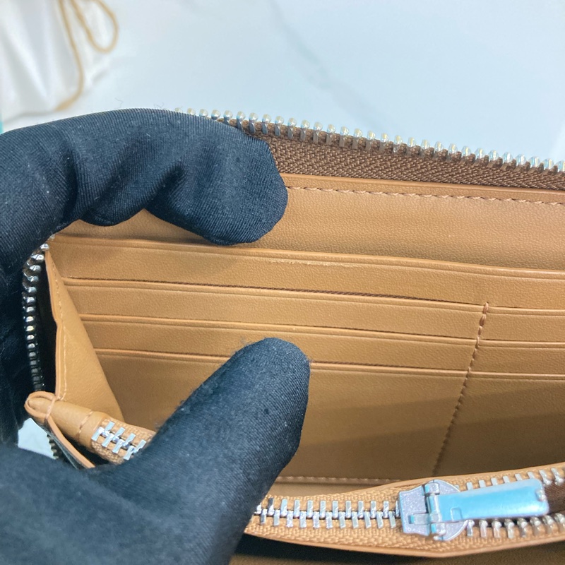 MS0547 Coach 蔻馳 拉鏈 長銀包 帆布 啡色 銀扣 Zip Around Long Wallet Canvas Brown x PHW-30