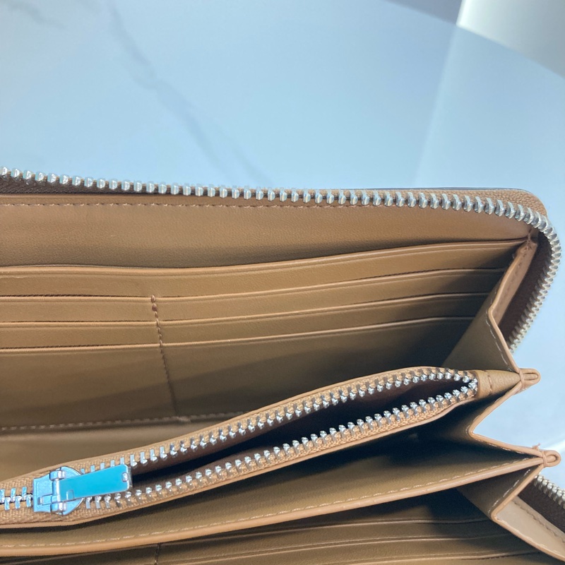 MS0547 Coach 蔻馳 拉鏈 長銀包 帆布 啡色 銀扣 Zip Around Long Wallet Canvas Brown x PHW-31