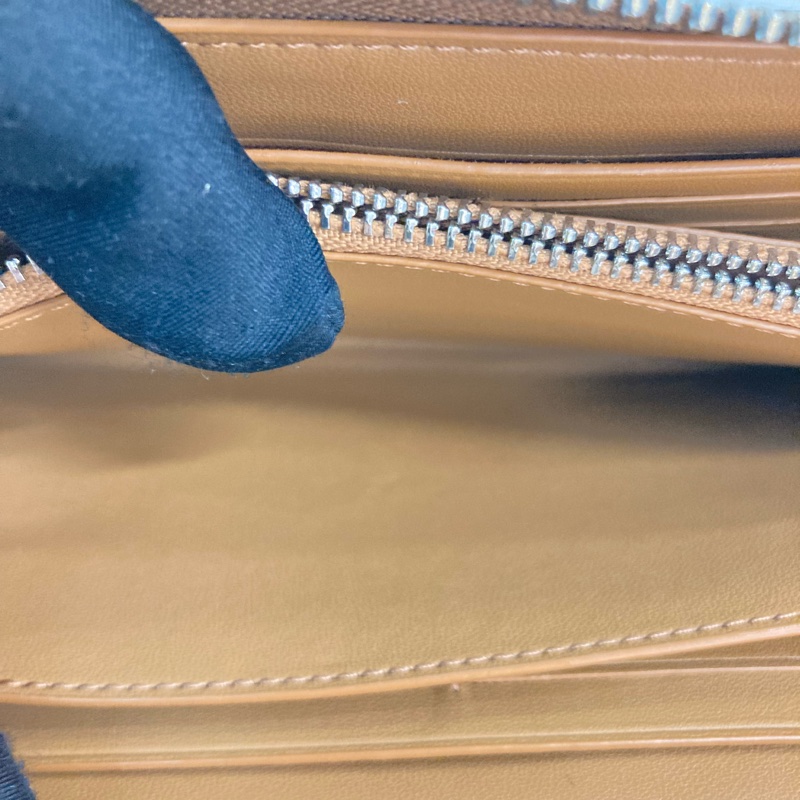 MS0547 Coach 蔻馳 拉鏈 長銀包 帆布 啡色 銀扣 Zip Around Long Wallet Canvas Brown x PHW-36