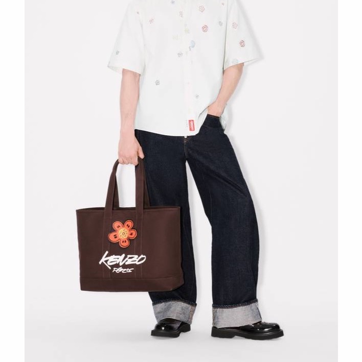 Kenzo 男士 大號帆布托特包均碼碼34cm*13.5cm*47.5cm-4