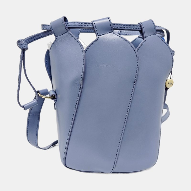 Chloe藍色牛皮單肩包金色五金 9.8新-4