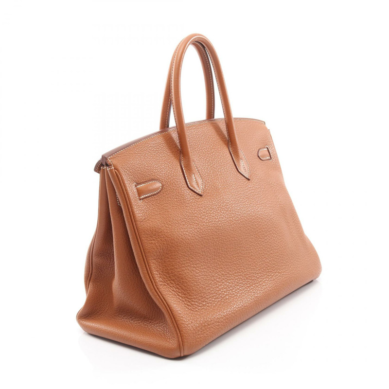 愛馬仕 Birkin 35 手提包（中）Taurillon Clemence 金色二手女款 GHW-1