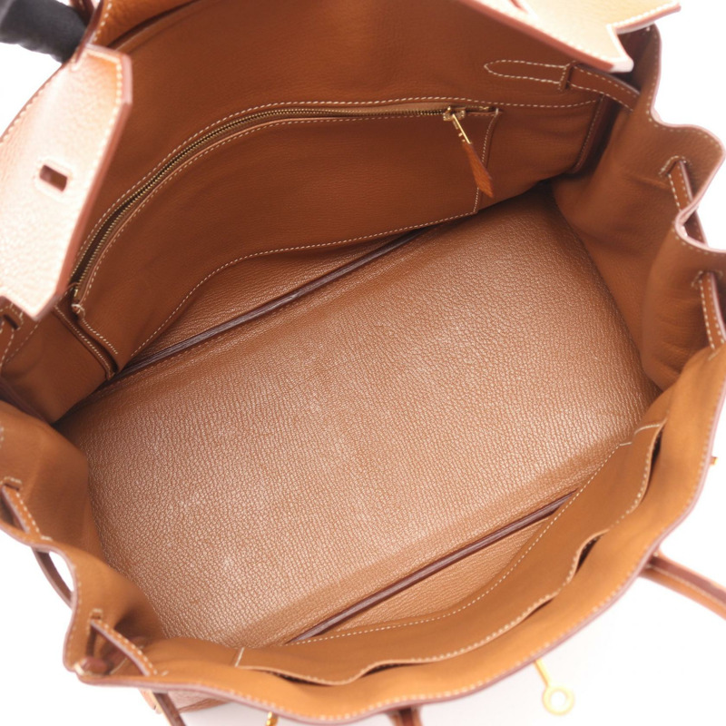 愛馬仕 Birkin 35 手提包（中）Taurillon Clemence 金色二手女款 GHW-2