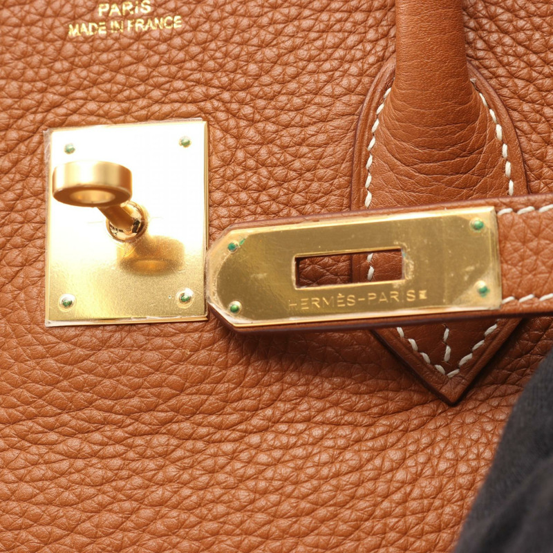 愛馬仕 Birkin 35 手提包（中）Taurillon Clemence 金色二手女款 GHW-6