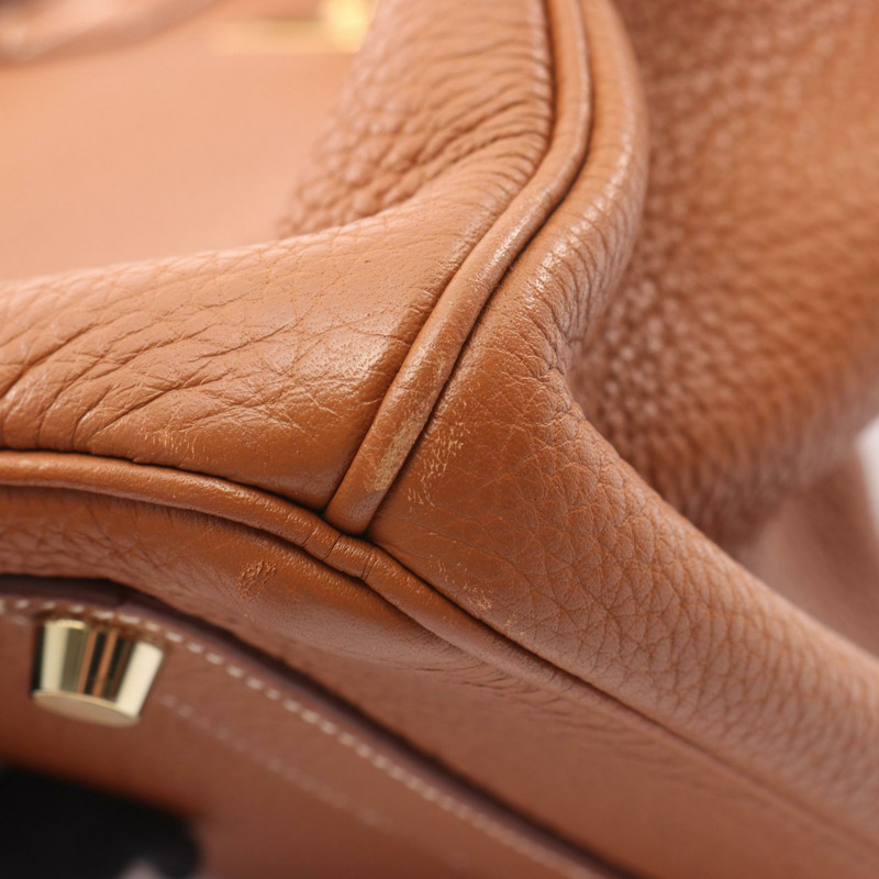 愛馬仕 Birkin 35 手提包（中）Taurillon Clemence 金色二手女款 GHW-10