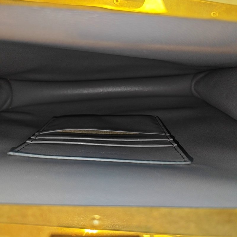 CELIINE迷你灰色牛皮單肩包金色五金 9.8新-6