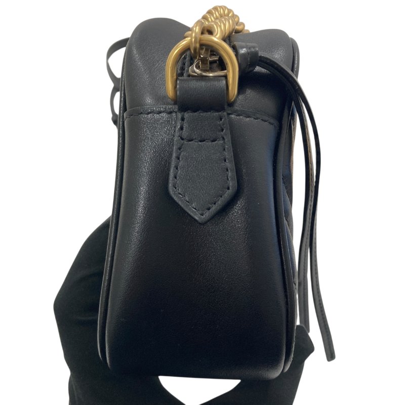 GUCCI 古馳 447632 GG Marmont Medium 羊皮 相機包 斜背包 黑色 金釦-4