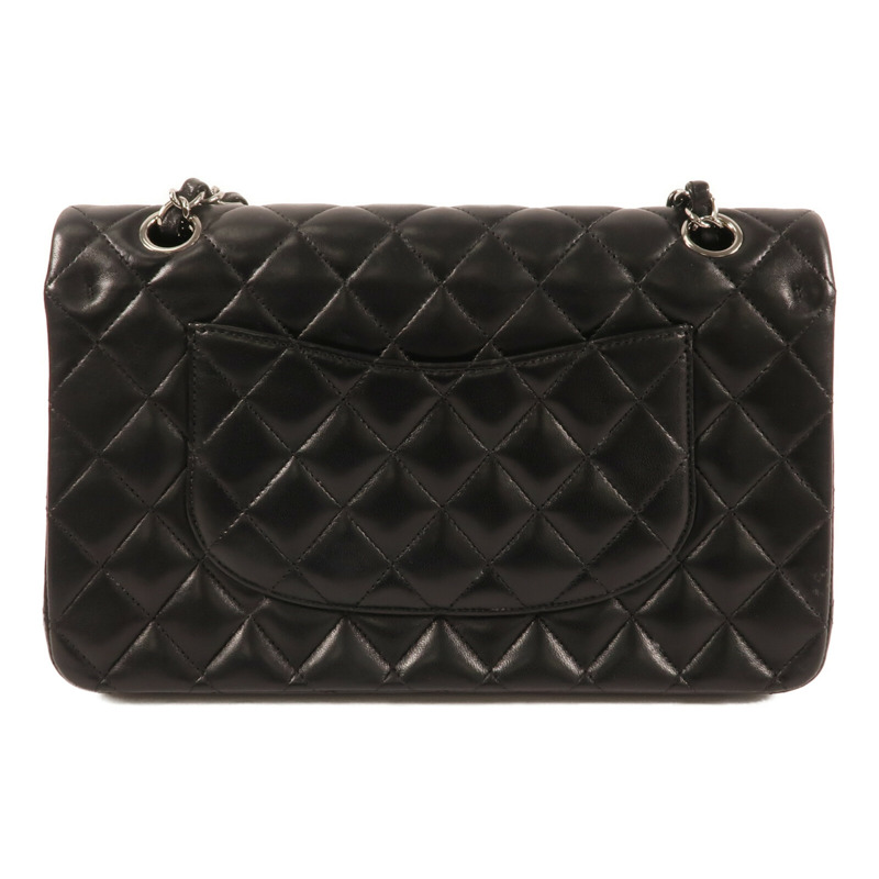 CHANEL 羊皮皮革Classic 25銀扣鏈帶肩背袋-1