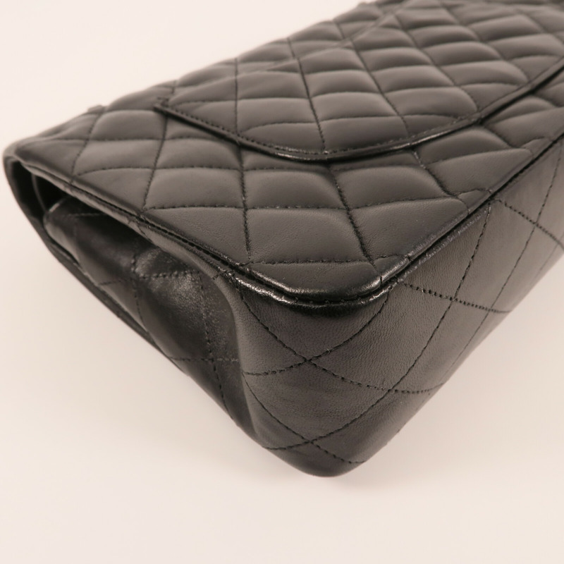 CHANEL 羊皮皮革Classic 25銀扣鏈帶肩背袋-7