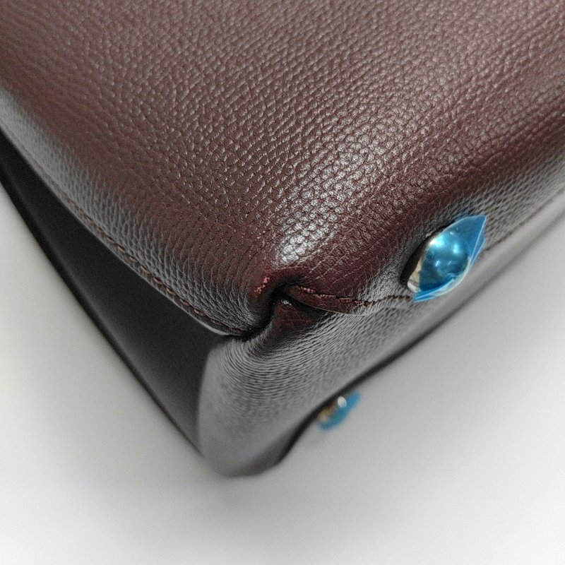 BURBERRY The Banner中號紫紅色牛皮壓紋單肩包手提包銀色五金可拆卸肩帶 9.8新-8