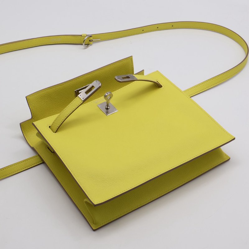 HERMES Kelly danse ll - 檸檬黃銀 Z-10