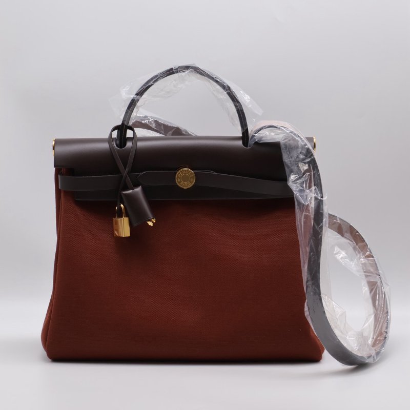 HERMES Herbag zip 31 - 愛馬仕紅 / 烏木金 Z-0