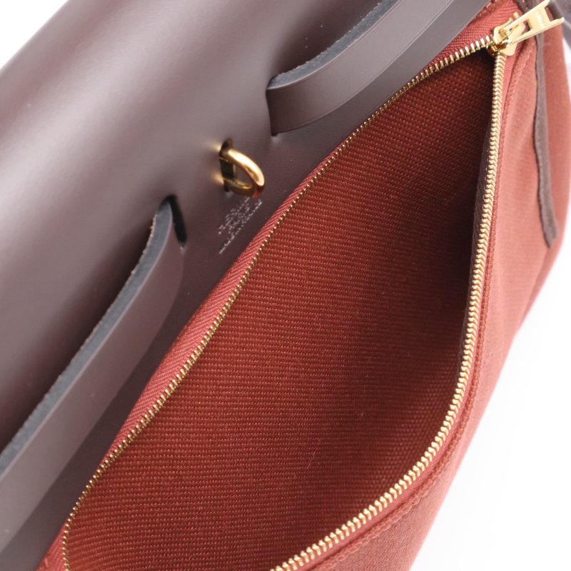 HERMES Herbag zip 31 - 愛馬仕紅 / 烏木金 Z-2