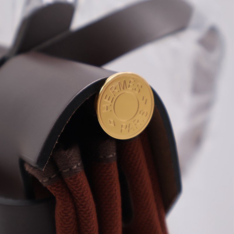 HERMES Herbag zip 31 - 愛馬仕紅 / 烏木金 Z-10