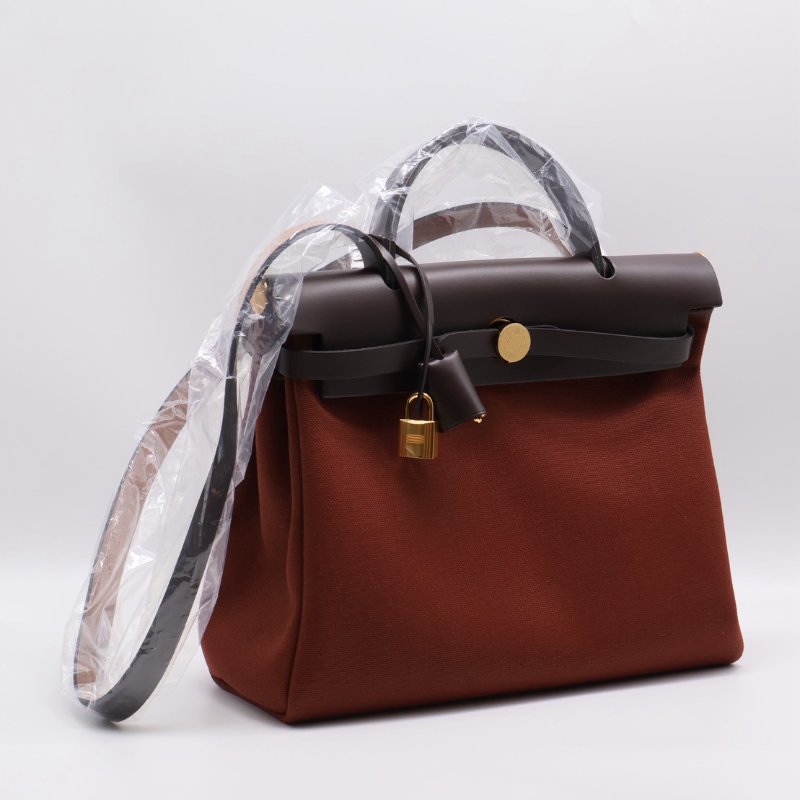 HERMES Herbag zip 31 - 愛馬仕紅 / 烏木金 Z-15