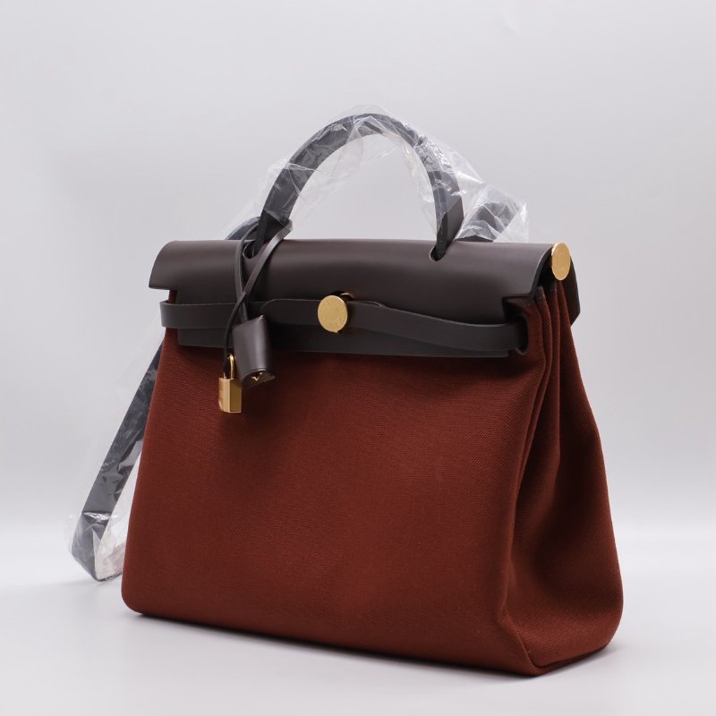 HERMES Herbag zip 31 - 愛馬仕紅 / 烏木金 Z-16