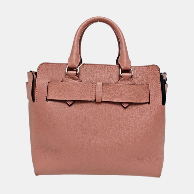 BURBERRY The Belt小號粉色牛皮貝爾特包單肩包手提包銀色五金可拆卸肩帶 9.8新-4