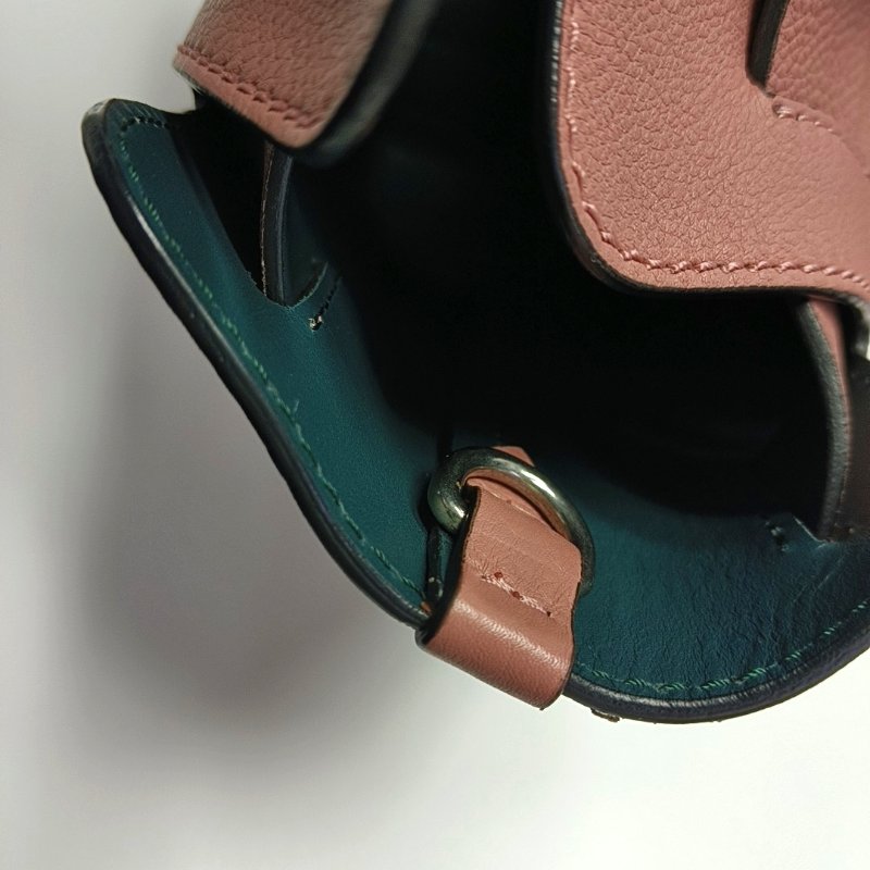 BURBERRY The Belt小號粉色牛皮貝爾特包單肩包手提包銀色五金可拆卸肩帶 9.8新-10