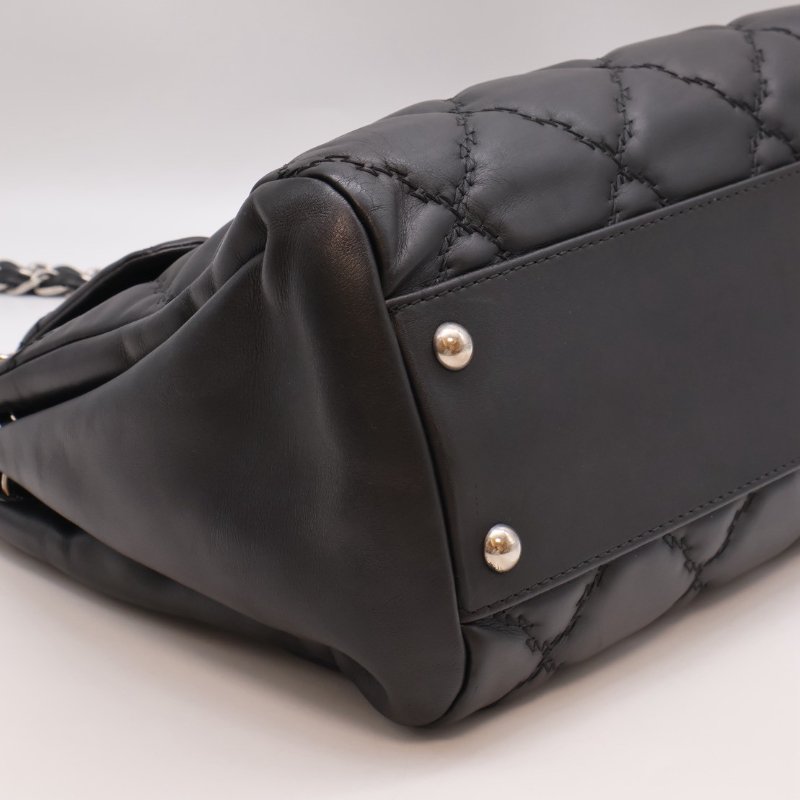 CHANEL Hampton肩背包 - 黑銀17開-8