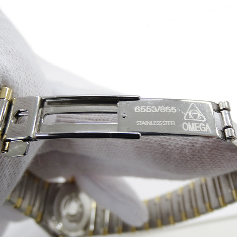 歐米茄星座系列迷你1362.30女士石英錶，不鏽鋼、金色和拋光黃-4