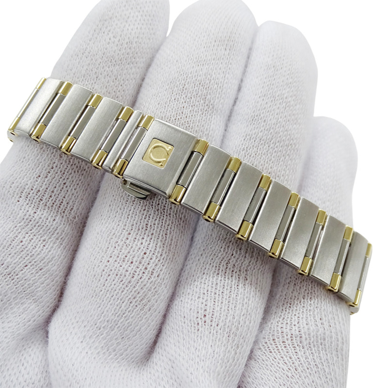 歐米茄星座系列迷你1362.30女士石英錶，不鏽鋼、金色和拋光黃-5