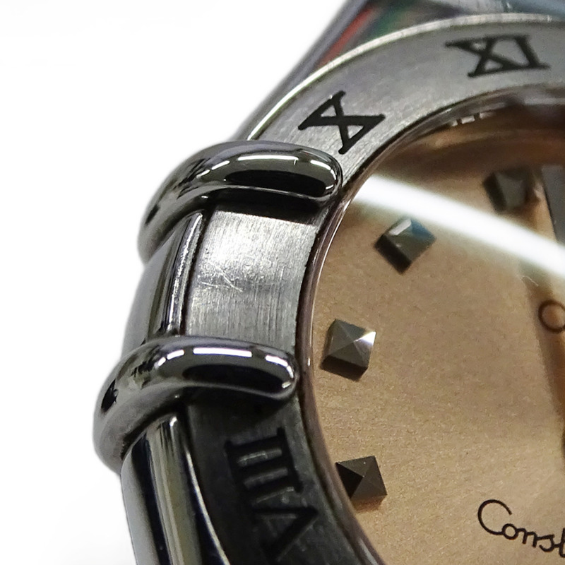 歐米茄星座系列迷你 My Choice 1561.61 女士石英腕錶，不鏽鋼材質，銀色，粉紅色，拋光處理-13