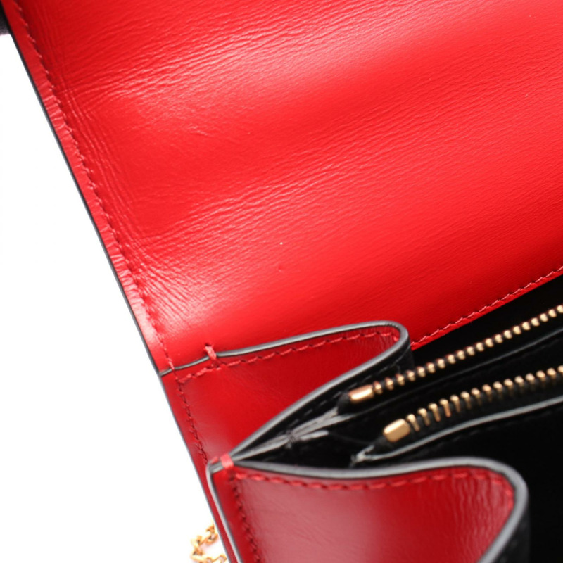 Valentino V 斜背單肩包 SW0B0F01RQR 紅色皮革 二手 女士-4