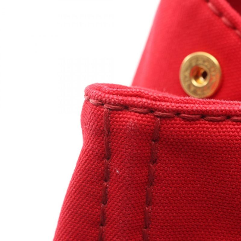 PRADA Canapa 手提包 BN1872 帆布 紅色 二手 女士-6
