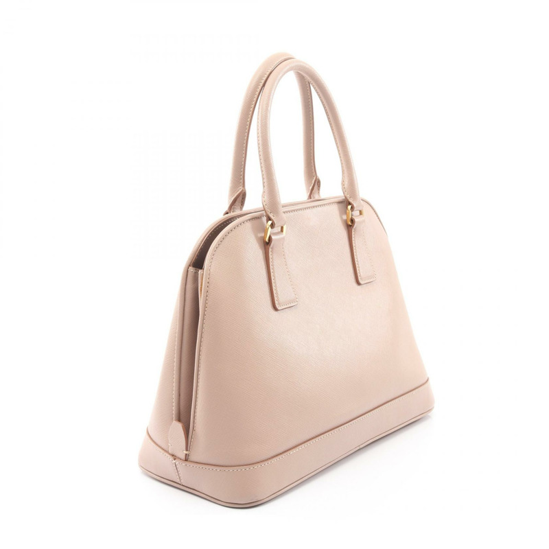PRADA SAFFIANO LUX 手提包 BN2567 Saffiano 皮革 粉紅色三角標誌 二手 女士-1