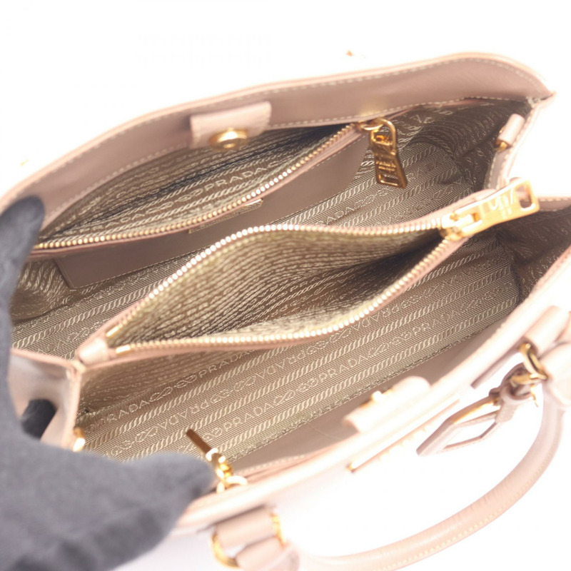 PRADA SAFFIANO LUX 手提包 BN2567 Saffiano 皮革 粉紅色三角標誌 二手 女士-2