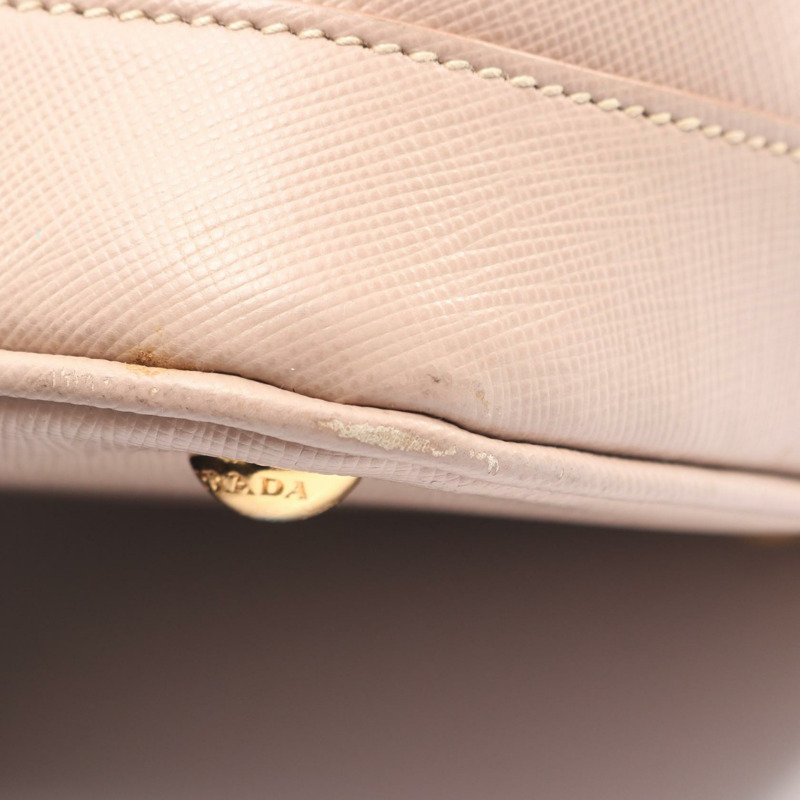 PRADA SAFFIANO LUX 手提包 BN2567 Saffiano 皮革 粉紅色三角標誌 二手 女士-4