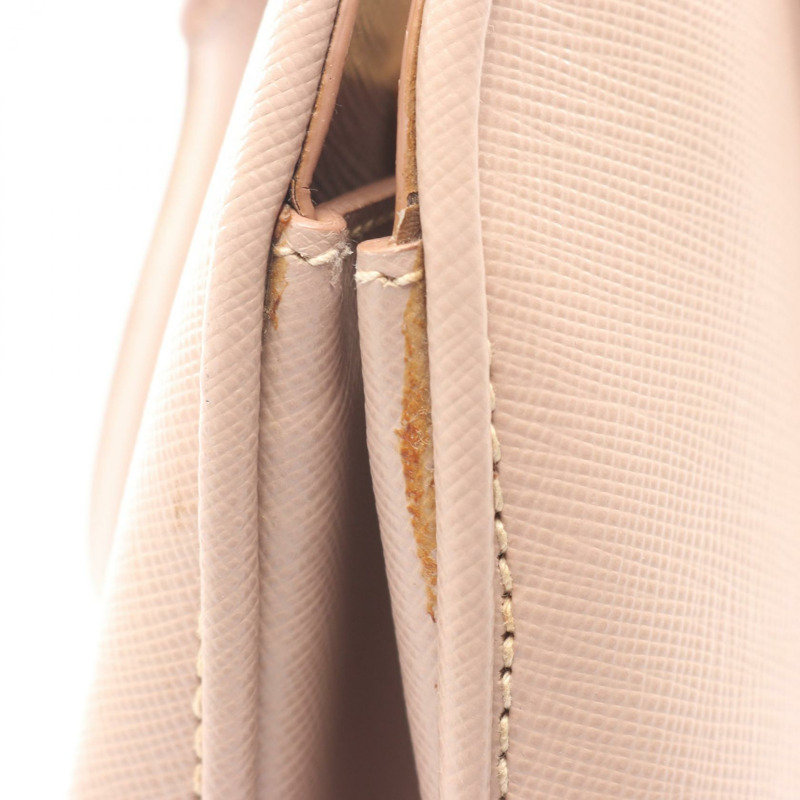 PRADA SAFFIANO LUX 手提包 BN2567 Saffiano 皮革 粉紅色三角標誌 二手 女士-6