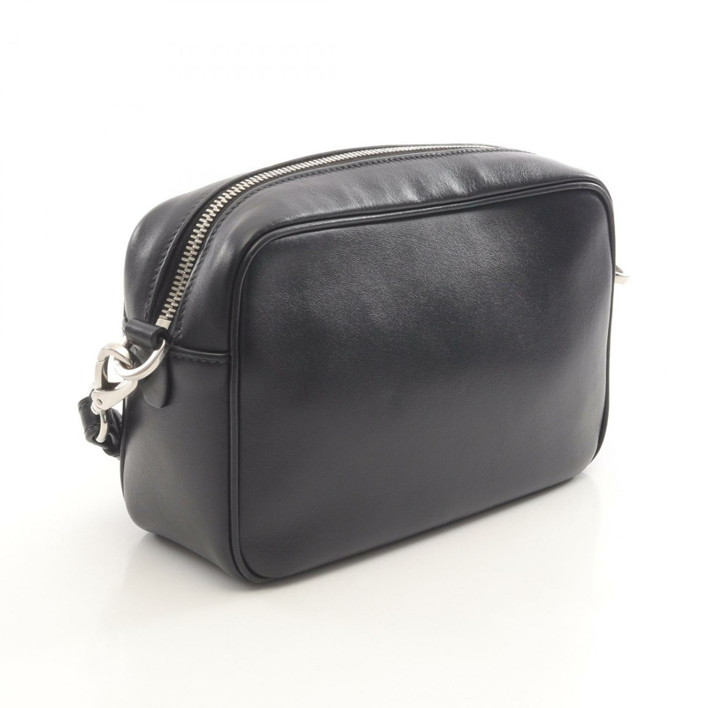 PRADA 皮革單肩斜背包，黑色、白色、粉紅色，附logo，二手女款-1