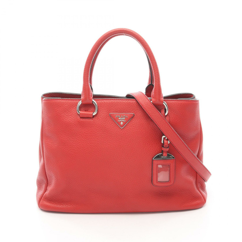 PRADA VIT.DAINO 手提包，紅色真皮，二手女款-0