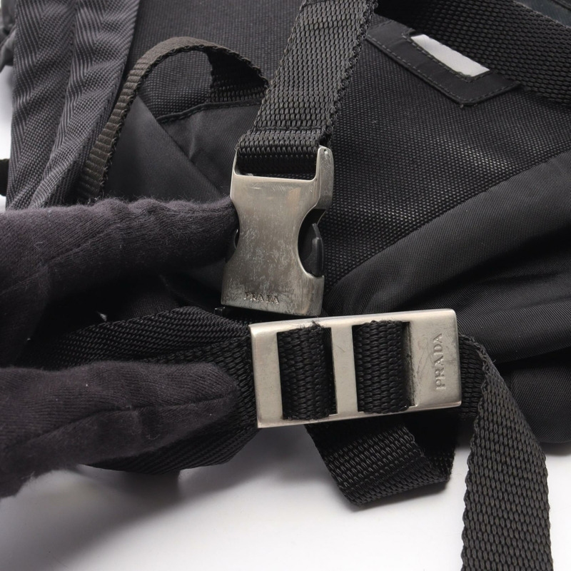 PRADA TESSUTO MONTAGN 雙肩背包 V140 尼龍黑色二手女款-7