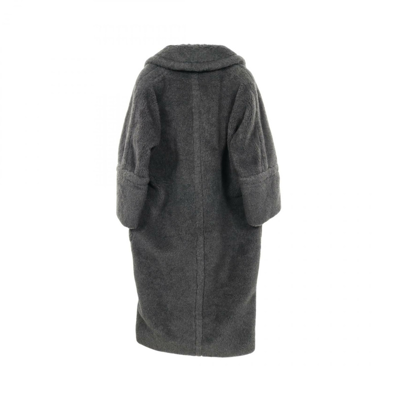MAX MARA Kadiak 泰迪熊外套，其他材質：羊毛、絲綢、羊駝毛，灰色，二手女款-1