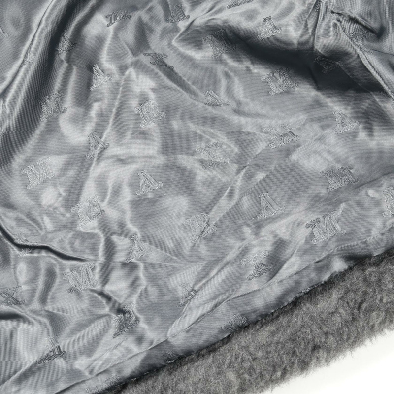 MAX MARA Kadiak 泰迪熊外套，其他材質：羊毛、絲綢、羊駝毛，灰色，二手女款-8