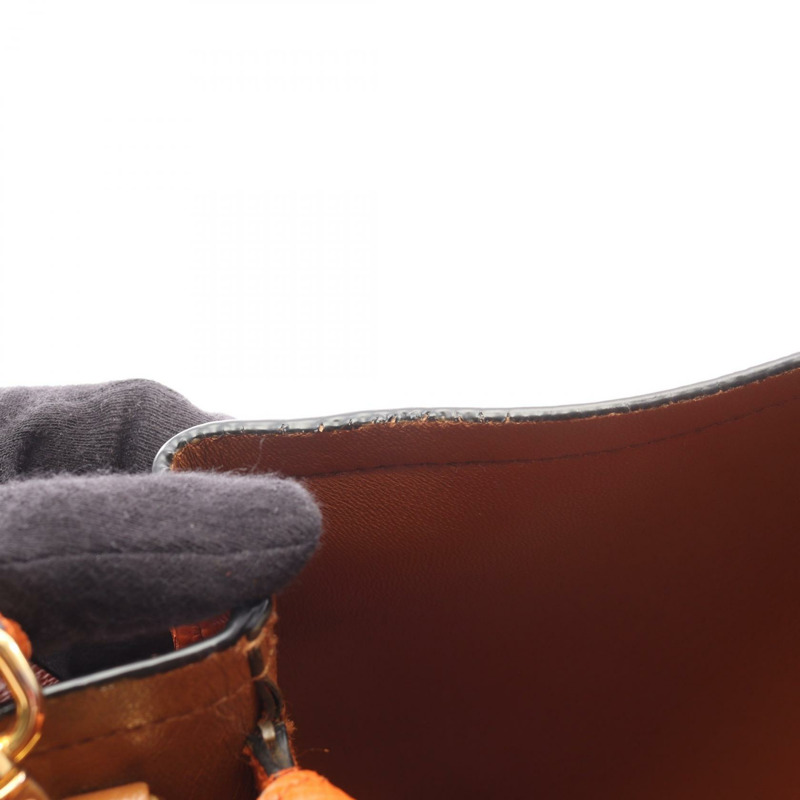 PRADA 橙色 Saffiano 皮革手提單肩斜背包（二手女款）-8