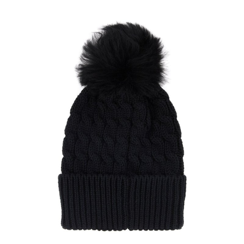 【MONCLER】GRENOBLE Pompom Wool Beanie 羊毛 絨球 帽子 毛帽 黑色 K20983B000120402A-2