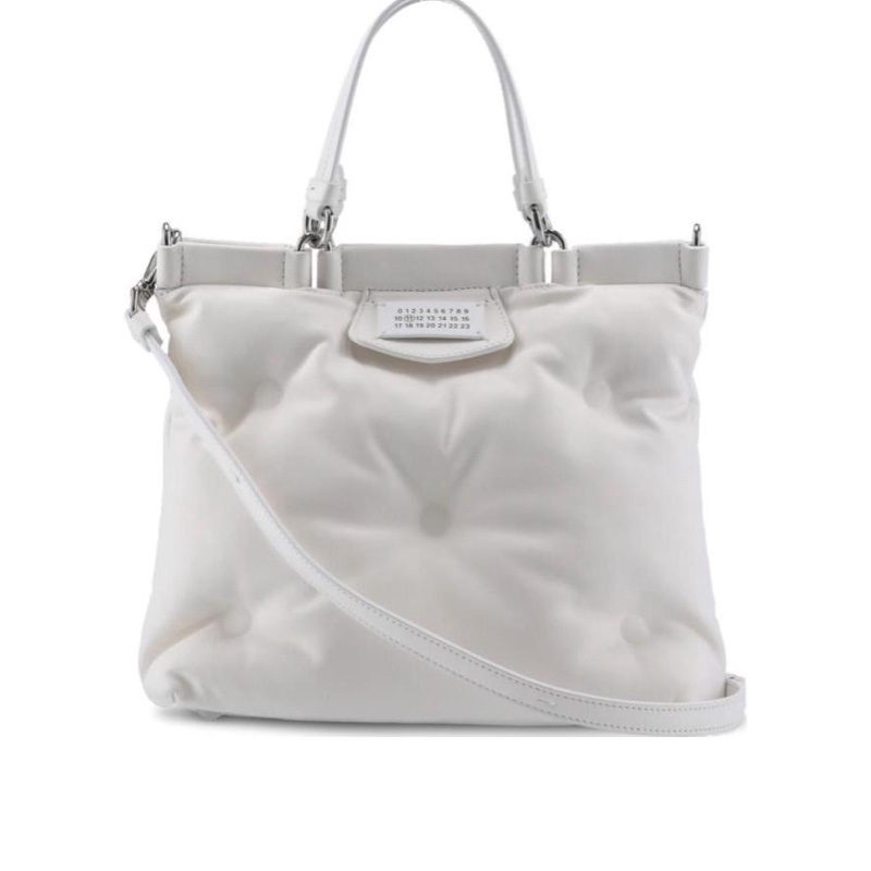 Maison Margiela 女士 小號Glam Slam標貼細節單肩包均碼碼小號、26cm*10cm*21cm-0