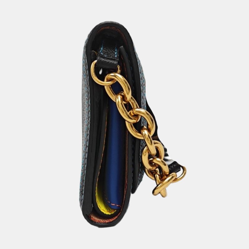 BURBERRY黑色皮革單肩包手提包金色五金可拆卸肩帶 9.8新-3