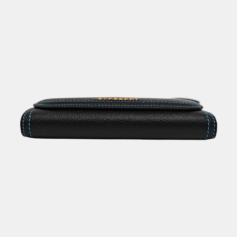 BURBERRY黑色皮革單肩包手提包金色五金可拆卸肩帶 9.8新-5