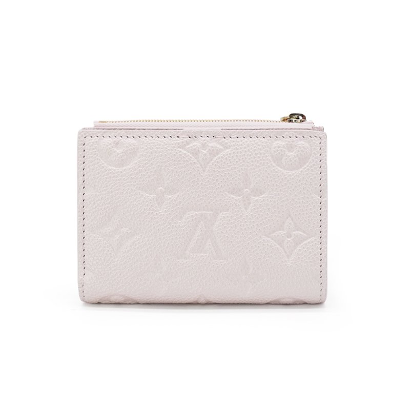 Louis Vuitton 展示品 Lisa Monogram Empreinte皮革對折短夾(M26517-珠光粉)-2
