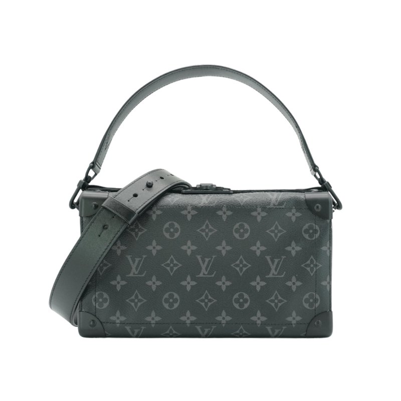 Louis Vuitton Soul Trunk East West 帆布拉鍊斜背包(M11744-黑灰)-0