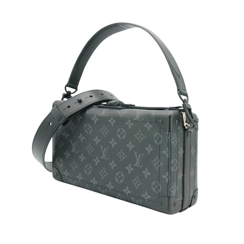 Louis Vuitton Soul Trunk East West 帆布拉鍊斜背包(M11744-黑灰)-1