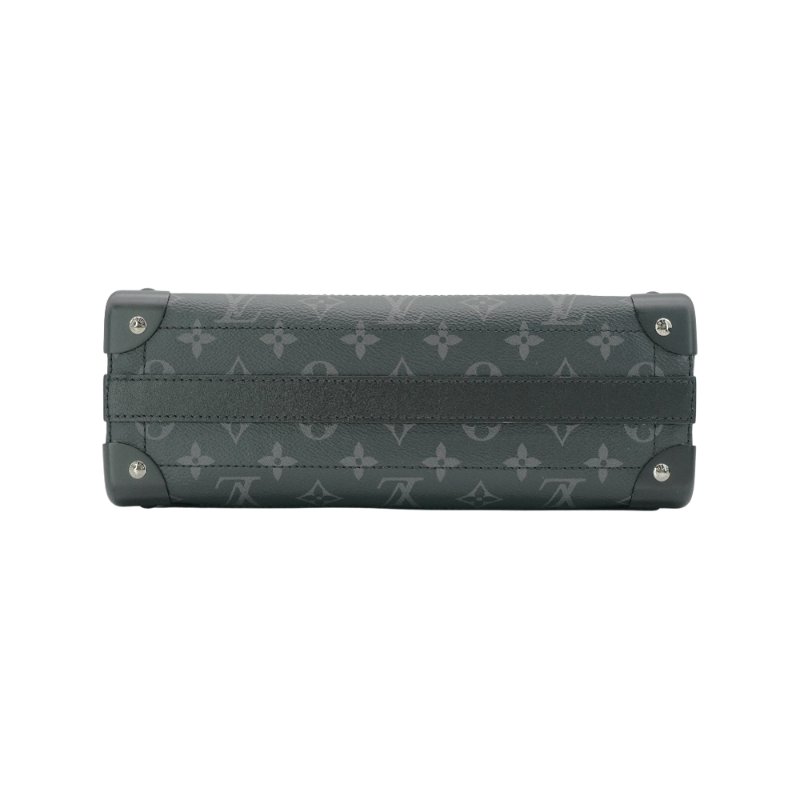 Louis Vuitton Soul Trunk East West 帆布拉鍊斜背包(M11744-黑灰)-3